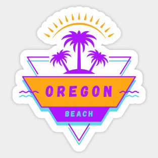 Oregon beach Vibes 80's 90's Sticker